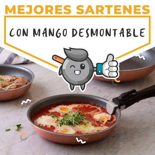 Las mejores sartenes con mango desmontable ▷ en 2024